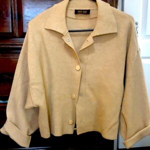 TRUTH BY REPUBLIC THREE BUTTON DRESS JACKET.